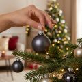 Mini bolas de Natal bolas de vidro antracite Ø3cm 22 un | Floristik24.pt