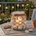 Conchas decorativas de macramê de vidro decoração de mesa decoração suspensa Ø14cm | Floristik24.pt