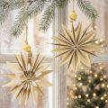 Estrelas de papel com barbante de juta para decoração festiva | Floristik24.pt
