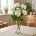 Flores artificiais dálias decorativas brancas artificiais 50cm | Floristik24.pt