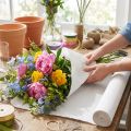 Papel crepom para florista, branco, 50 x 250 cm, 5 peças | Floristik24.pt