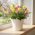 Vaso de plástico “Irys” branco Ø17cm A14cm 1 unidade | Floristik24.pt
