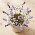 Fio de alumínio roxo, 2mm, para joias e decoração, fio artesanal cor lavanda, 500g - 60m | Floristik24.pt