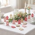 Anjo de madeira para espalhar rosa, rosa, branco 4 cm 72 unidades | Floristik24.pt