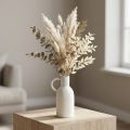 Vaso de cerâmica branco para decoração a seco vaso com alça Ø9cm H21cm | Floristik24.pt