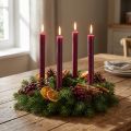 Velas cônicas de cor sólida, bordô, 22×240mm, 12 unidades | Floristik24.pt