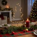 Árvore de Natal LED, alimentada por bateria, decoração de mesa para interiores, 47 cm | Floristik24.pt