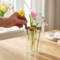Vaso decorativo tubo de ensaio com tampa de cortiça Ø4cm Alt.18cm 6 un | Floristik24.pt