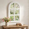 Decoração de madeira shabby chic moldura de janela decorativa madeira branca 29,5×48cm | Floristik24.pt