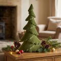 Abeto decorativo flocado árvore de Natal verde 60cm | Floristik24.pt