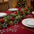 Estrelas decorativas poinsétias com glitter prateado 4,5 cm 120 un | Floristik24.pt