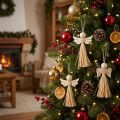 Anjo de natal decoração de árvore de natal anjo ráfia 11cm 12 unidades | Floristik24.pt