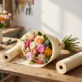 Flor crepe champanhe creme L10cm C250cm 2 unidades | Floristik24.pt