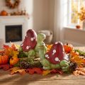 Decoração de tartaruga decoração agaric mosca verde vermelho 10 cm 2 unidades | Floristik24.pt