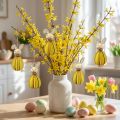 Decoração de Páscoa para pendurar coelhinhos da Páscoa decoração suspensa de madeira Alt.9,5cm 8 peças | Floristik24.pt