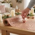 Caminho de mesa em ouro rosa de Natal 48×450cm | Floristik24.pt