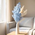 Aspargo decorativo de penas azul claro com flores secas, 55-70 cm | Floristik24.pt