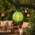 Lampion LED com solar 20cm verde | Floristik24.pt