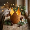 Suporte de luz de chá coroa decoração de metal com aparência de ouro ferrugem H10cm | Floristik24.pt
