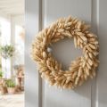Guirlanda de porta, guirlanda decorativa, guirlanda de flores secas, capim aveludado, Lagurus, estilo boho, decoração natural, Ø31cm | Floristik24.pt