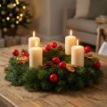 Mini enfeites de Natal artificiais em formato de frutinhas vermelhas para decoração floral, 2 cm, 48 peças | Floristik24.pt