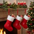 Calendário do Advento para encher botas de feltro vermelho branco 155cm | Floristik24.pt