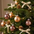 Bolas de natal vidro rosa damasco mix mini Ø3cm 22 unid. | Floristik24.pt