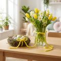 Cordão de feltro polar Mirabell 25m amarelo | Floristik24.pt