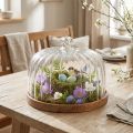 Prato de madeira com cúpula para queijo, prato decorativo, madeira, Ø29cm A22cm | Floristik24.pt