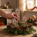 Plugues decorativos decoração de natal casas madeira 4,5x5cm 12 un | Floristik24.pt