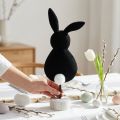 Suporte para decoração de mesa coelhinho da Páscoa em feltro preto 50cm | Floristik24.pt