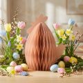Figura de favo de mel decoração de Páscoa frango laranja 28,5×15,5×30cm | Floristik24.pt