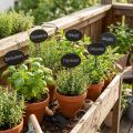 Estacas de cama Estacas de jardim Placas de madeira ovais pretas H17,5 cm Pacote de 12 | Floristik24.pt