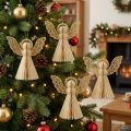 Anjo de papel decoração de anjo de natal papel creme Alt.12cm 4 unidades | Floristik24.pt