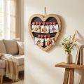 Decoração de parede porta-foto coração porta-memorando 10 clipes 30cm | Floristik24.pt