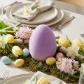 Decoração de ovo de Páscoa – 2ª opção – plástico roxo flocado 20cm | Floristik24.pt