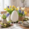 Ovo decorativo com pernas Clara de ovo de Páscoa Decoração de mesa Figura de Páscoa Altura 25cm | Floristik24.pt