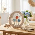 Decoração de mesa em madeira de peixe para colocar azul, decoração marítima vermelha Ø28cm | Floristik24.pt