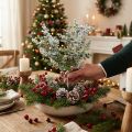 Ramo artificial de eucalipto nevado ramo decorativo de eucalipto Natal 48cm | Floristik24.pt