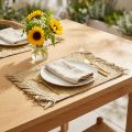 Placemat erva marinha decoração de mesa retangular natureza jacinto de água 33 × 48cm | Floristik24.pt