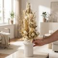 Flores secas decorativas em tom dourado branco, Phalaris, 30cm, 200g | Floristik24.pt
