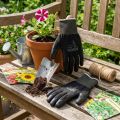 Luvas de jardinagem de nylon Kixx tamanho 10 pretas | Floristik24.pt