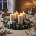 Velas lisas platina 70x120mm 4 un | Floristik24.pt
