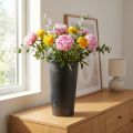 Vaso de chão vaso preto plástico antracite Ø17,5cm Alt.28cm | Floristik24.pt