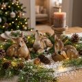 Decoração de veado, figura de veado deitado, decoração de mesa 13×6,5×12cm, 3 peças | Floristik24.pt