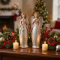 Figura de anjo anjo da guarda anjo de natal com coração H19cm 2pcs | Floristik24.pt
