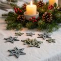 Estrelas Déco, madeira, azul, verde, estrelas de madeira, Natal, 4 cm, mistura, 36 unidades | Floristik24.pt