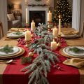 Guirlanda de Natal, guirlanda de pinheiro com pinhas e efeito de geada, decoração de 180 cm para um ambiente festivo. | Floristik24.pt