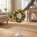 Suporte para guirlandas branco shabby chic 1 gancho H76cm | Floristik24.pt