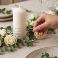 Fio de alumínio com diamante prateado, 2 mm, 10 m, para decoração e artesanato. | Floristik24.pt